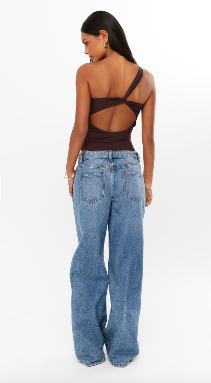 Espresso One Shoulder Bodysuit